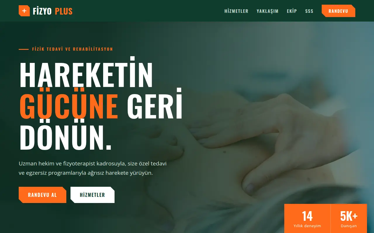 Fizik Tedavi & Rehabilitasyon Web Sitesi — Fizyo Plus